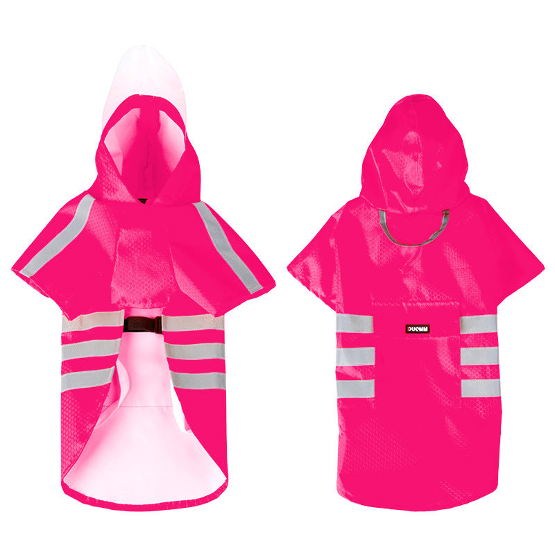 Imperméable réfléchissant style poncho pour grand chien