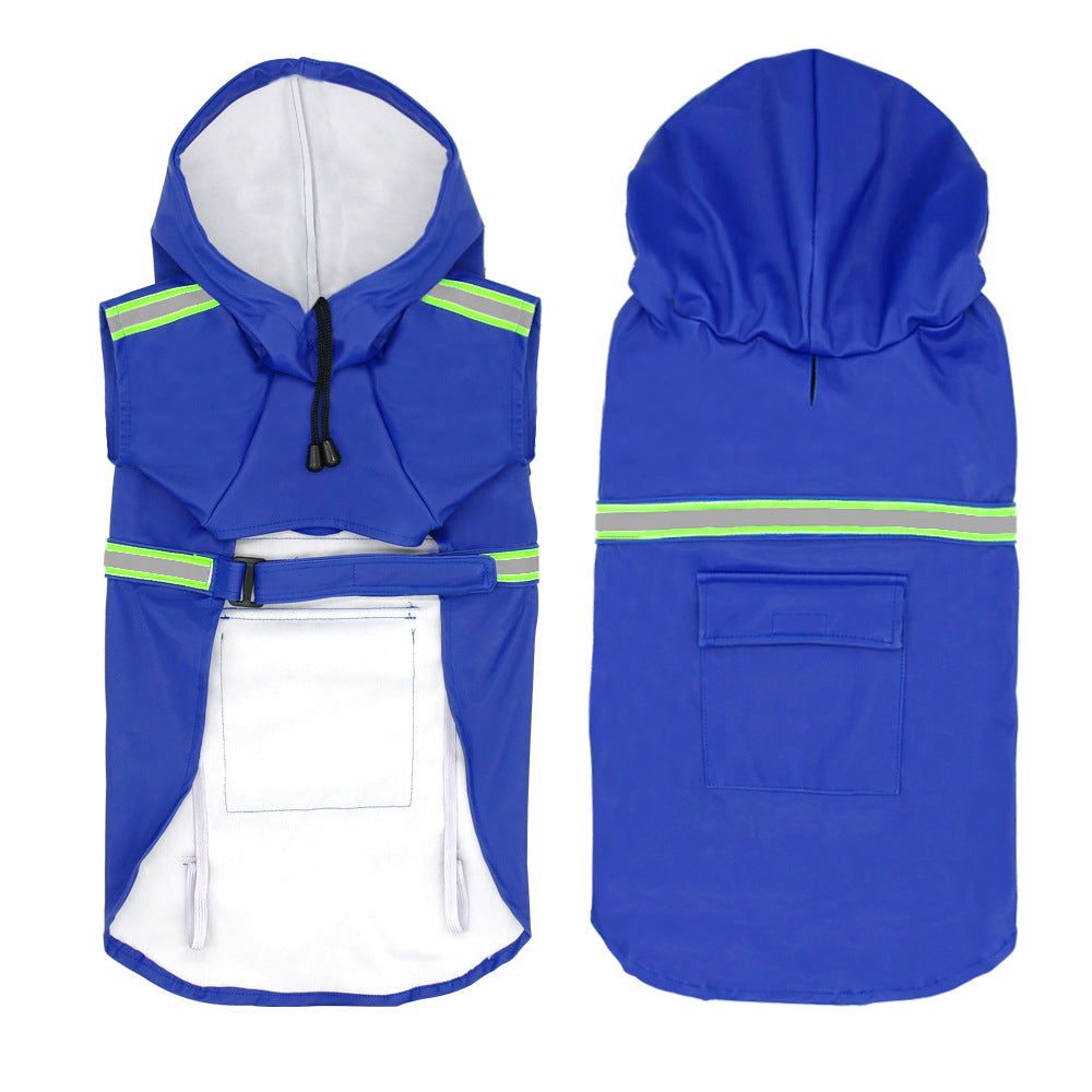 Imperméable réfléchissant style poncho pour grand chien