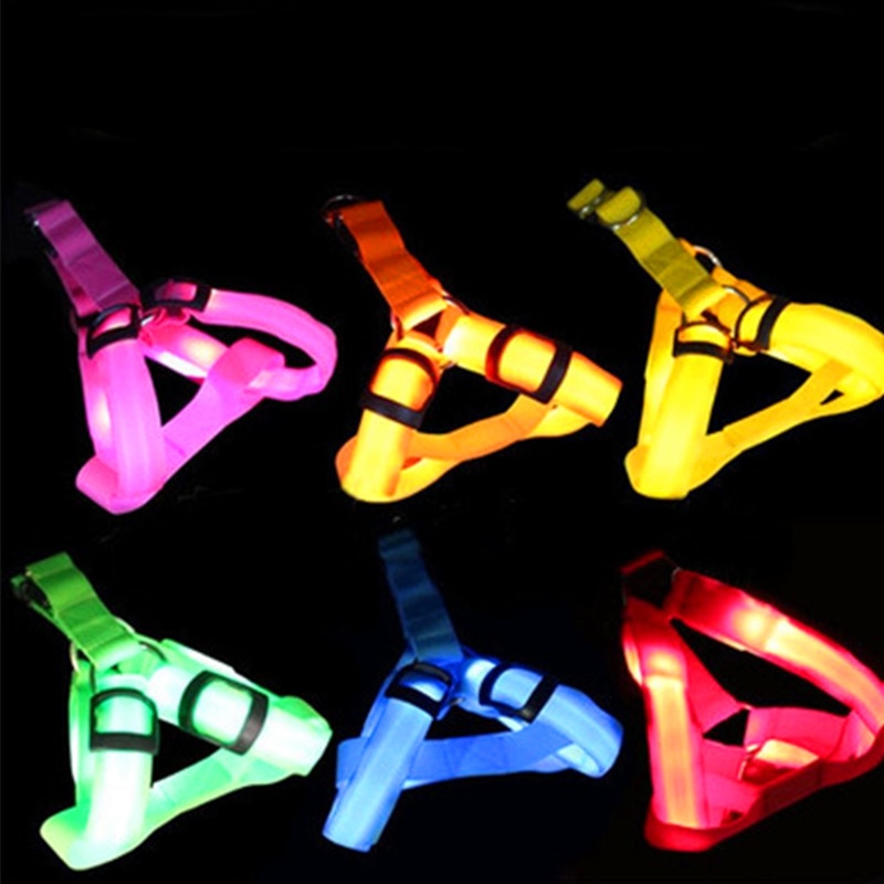Harnais LED de sécurité en nylon pour chien