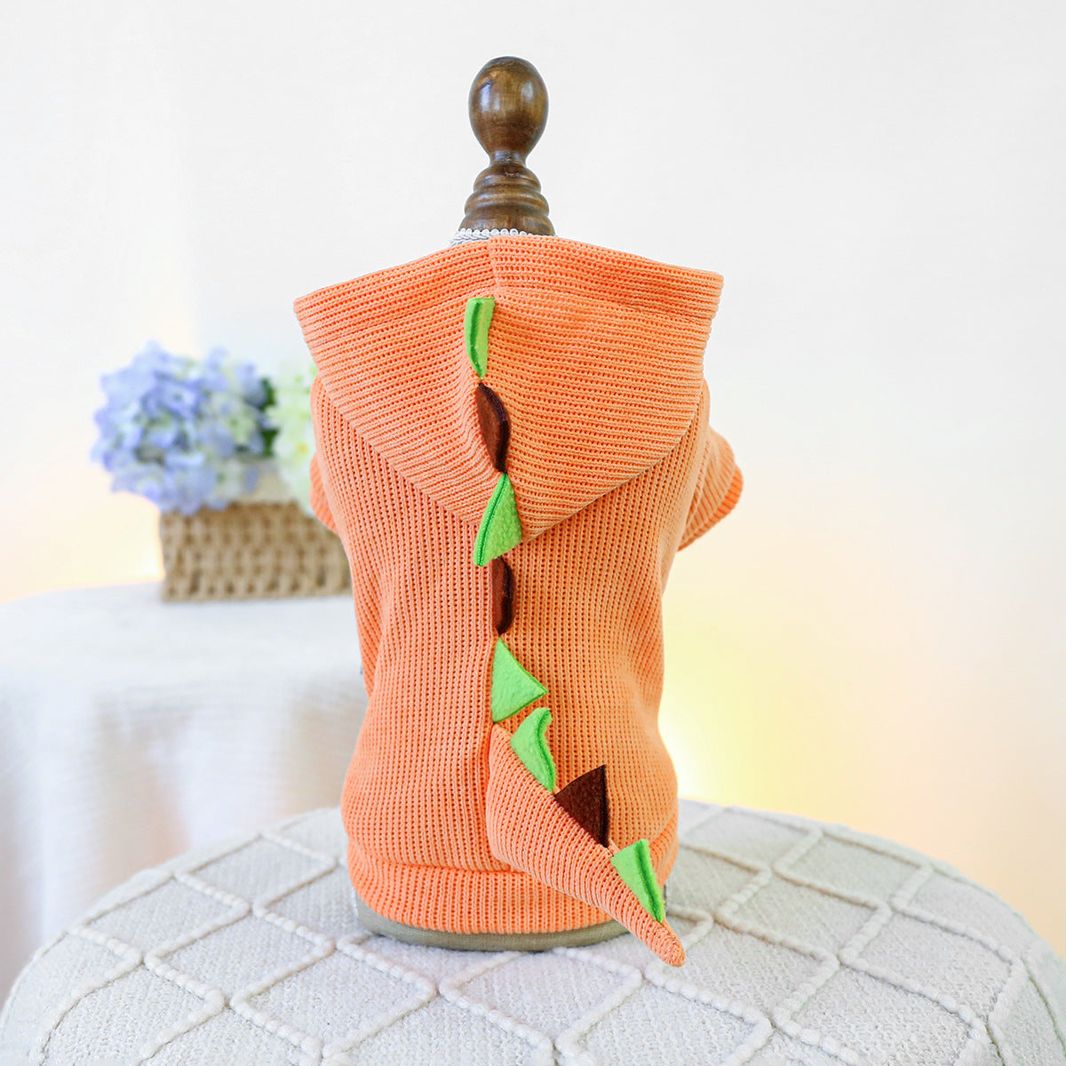 Costume de dinosaure orange pour chien et chat