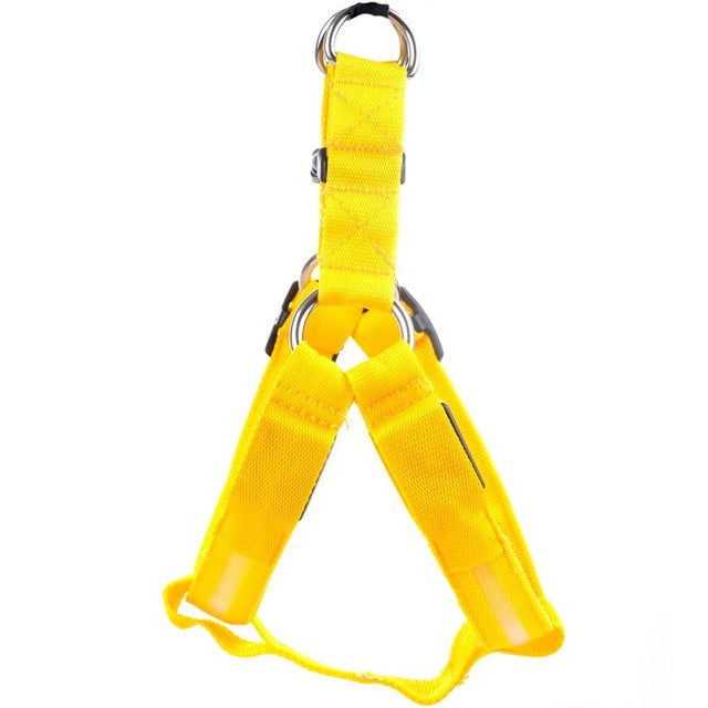 Harnais LED de sécurité en nylon pour chien