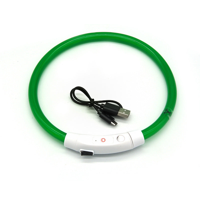 Collier lumineux à fibre optique DEL pour chien - rechargeable USB