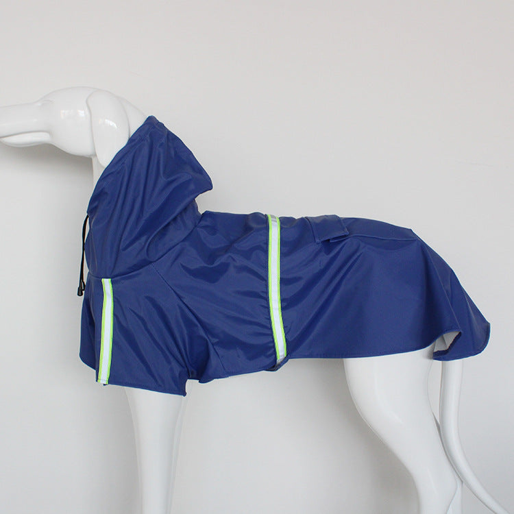 Imperméable réfléchissant style poncho pour grand chien