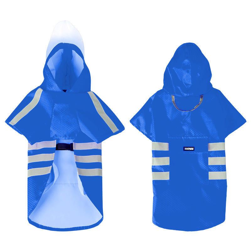 Imperméable réfléchissant style poncho pour grand chien