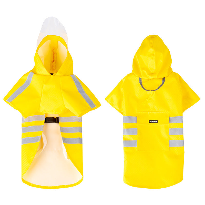 Imperméable réfléchissant style poncho pour grand chien