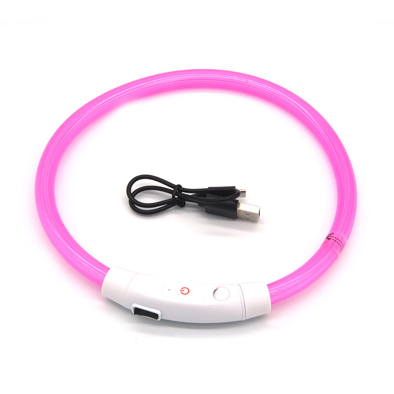 Collier lumineux à fibre optique DEL pour chien - rechargeable USB