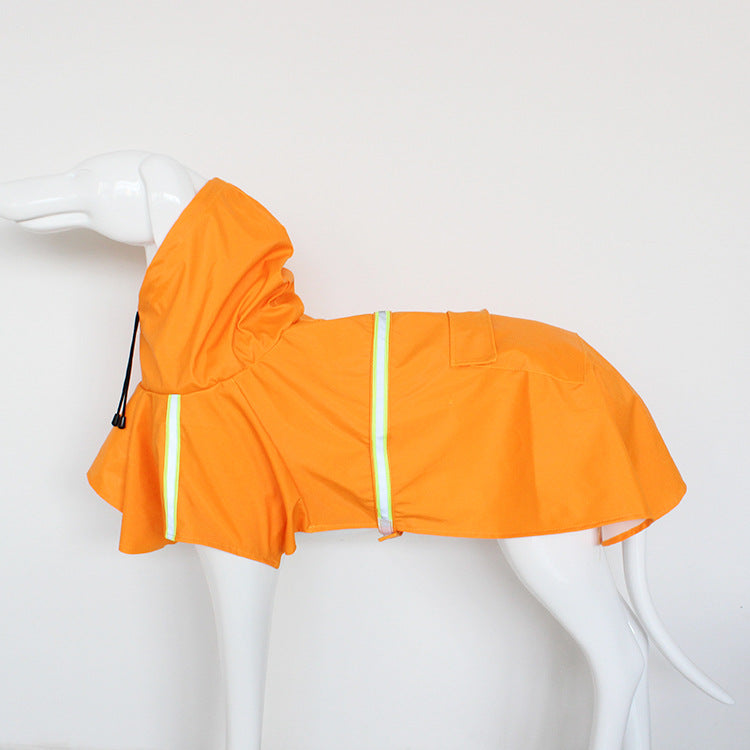 Imperméable réfléchissant style poncho pour grand chien
