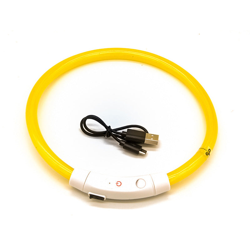 Collier lumineux à fibre optique DEL pour chien - rechargeable USB