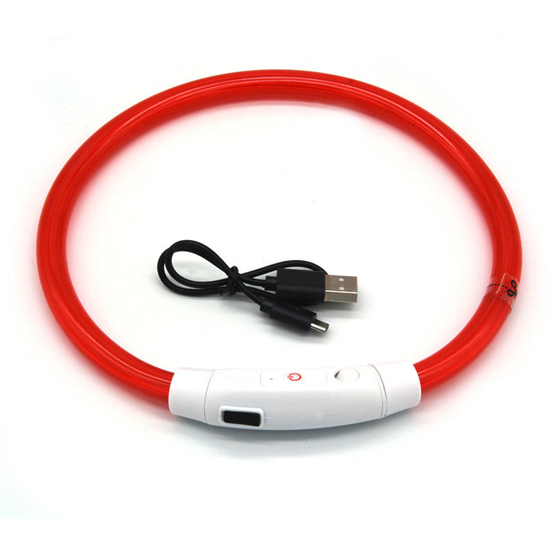 Collier lumineux à fibre optique DEL pour chien - rechargeable USB