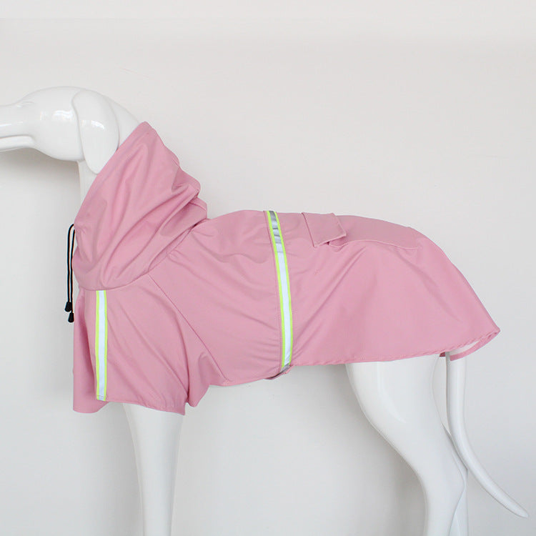 Imperméable réfléchissant style poncho pour grand chien