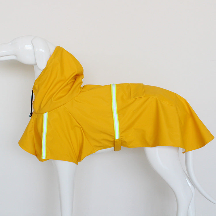 Imperméable réfléchissant style poncho pour grand chien