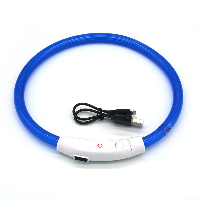 Collier lumineux à fibre optique DEL pour chien - rechargeable USB